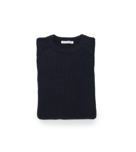 Cotton English Rib Roundneck Blue - Image 2