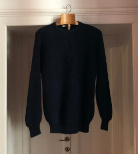 Cotton English Rib Roundneck Nero
