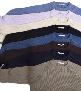 Cotton English Rib Roundneck Nero - Image 4
