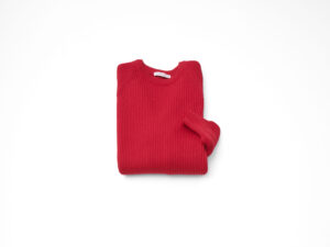 Cotton English Rib Roundneck Rosso - Image 4