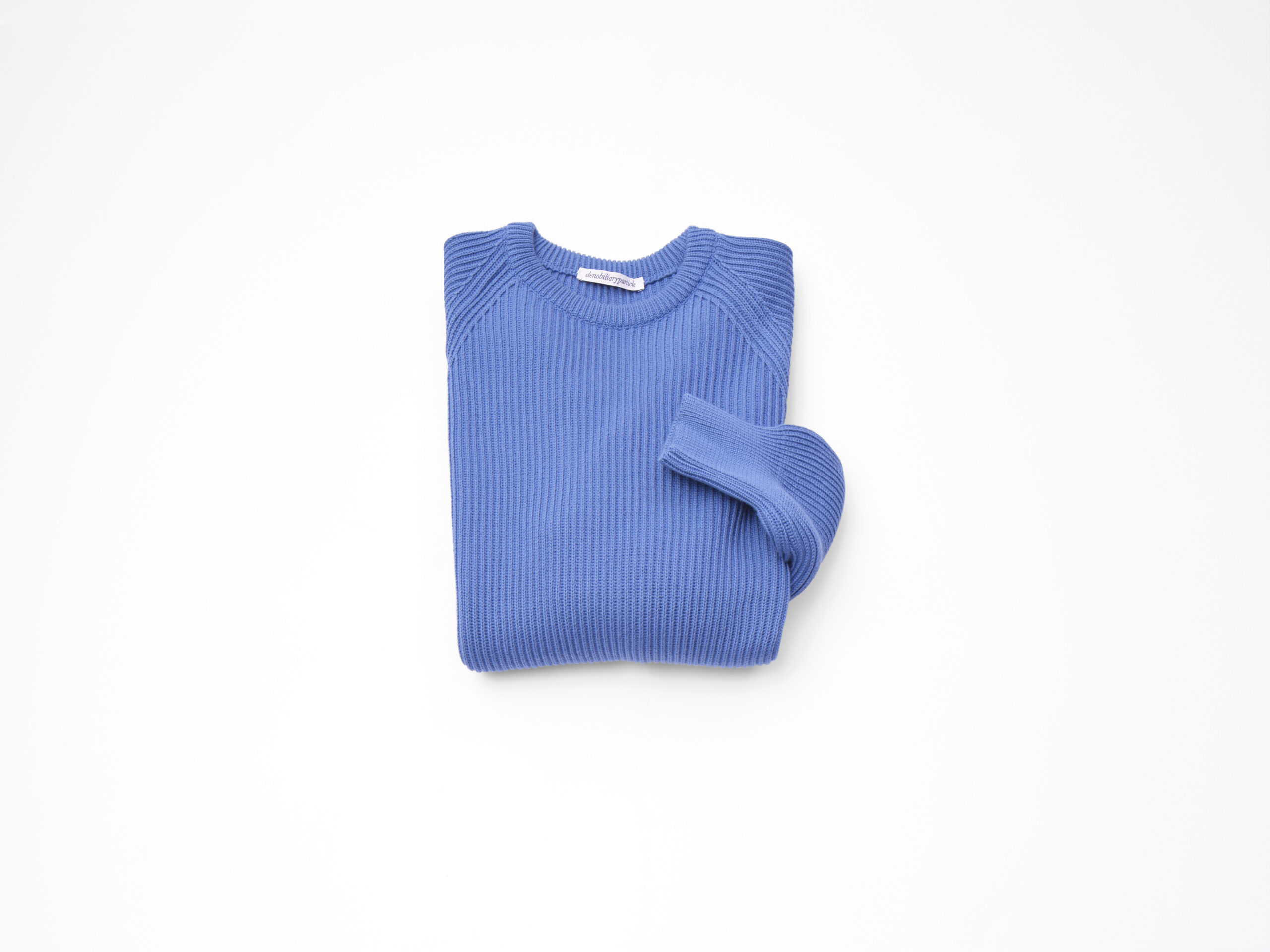 Cotton English Rib Roundneck Denim - Image 3