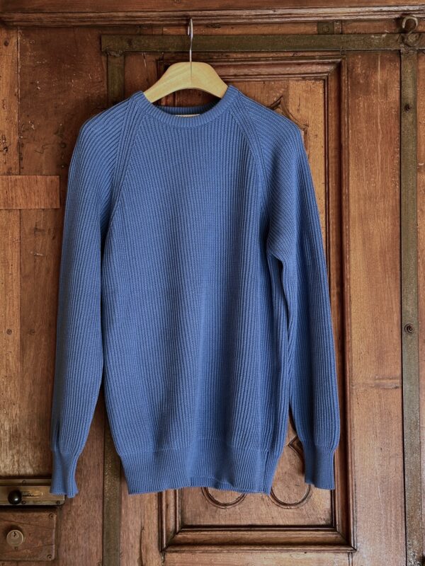 Cotton English Rib Roundneck Denim