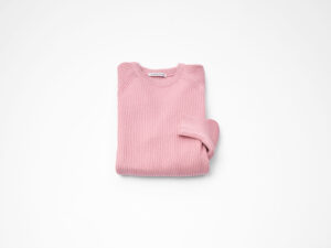 Cotton English Rib Roundneck Rosato - Image 4