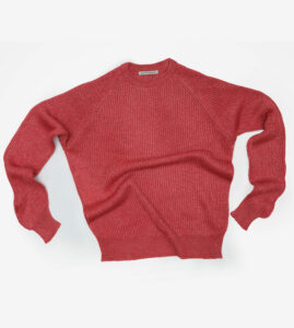 Lurex English rib Roundneck Rosa