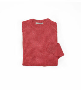Lurex English rib Roundneck Rosa - Image 2