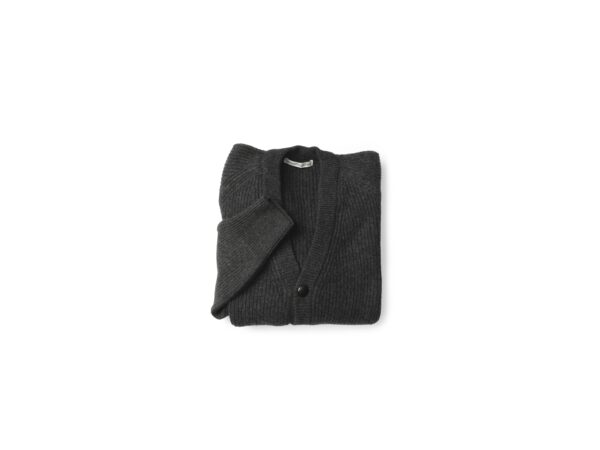 super geelong lambswool cardigan charcoal