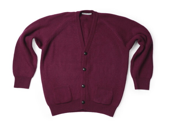super geelong lambswool cardigan damson