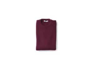 Super Geelong Lambswool English Rib Gilet Damson - Image 2