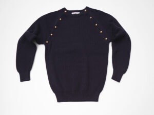 Cotton English Rib Roundneck Marinere Blue - Image 2