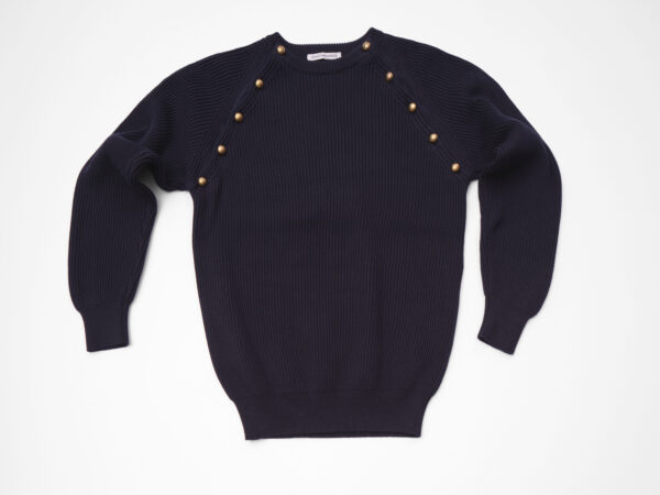 Cotton English Rib Roundneck Marinere Blue