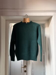 lambswool englishrib roundneck tartangreen